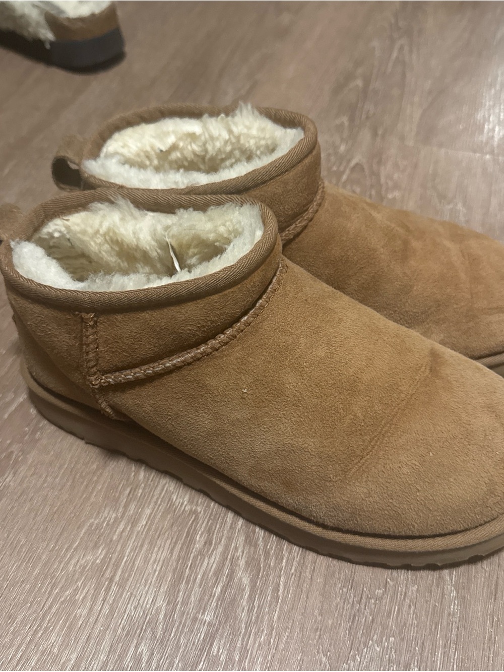 Cozy Shearling-Lined Suede Ankle Slippers - Chestnut